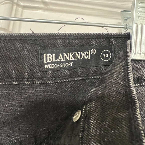 Blank NYC Black Denim Wedge Shorts - Picture 3 of 3